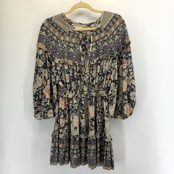 Spell & The Gypsy Amethyst Dress in Nightfall Boho Flowy Small Oversized - Picture 7 of 12